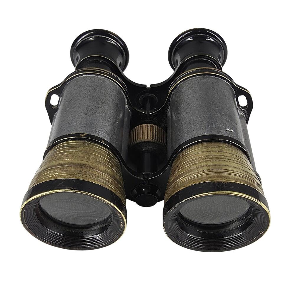 VINTAGE COMTESSE PARIS BINOCULARS BRASS & METAL WWI ERA FIELD GLASSES